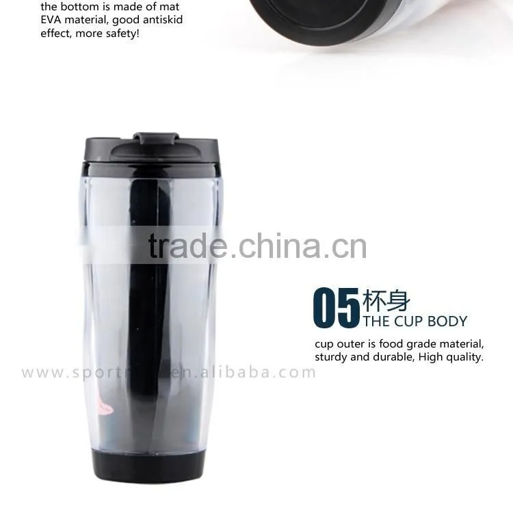 Non-spill stainless steel travel mug with logo imprint 16oz paper insert coffee mug vacuum&thermos flask mug