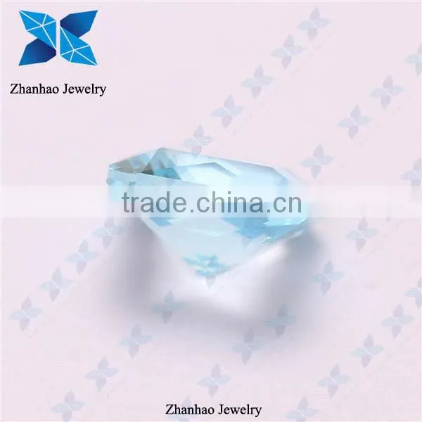 Rough synthetic raw aquamarine stone for jewelry design