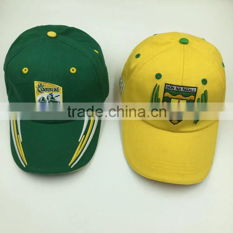 Custom long bill 6 panel 3D Embroidered Baseball Cap