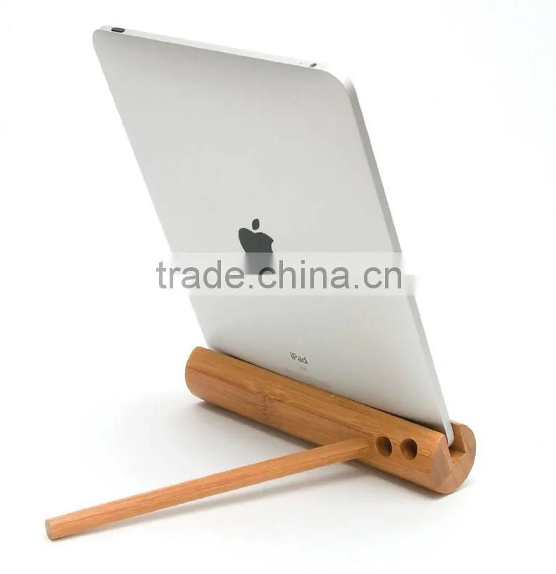 Small Travel Car Mobile Phone Stand Bamboo Material, Bamboo PC Notebook Holder