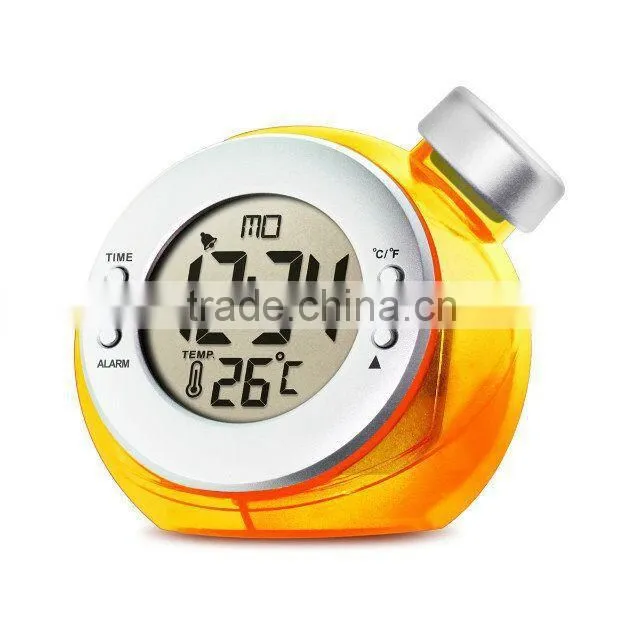 New arrival!! Temperature function water powered thermometer desk clock