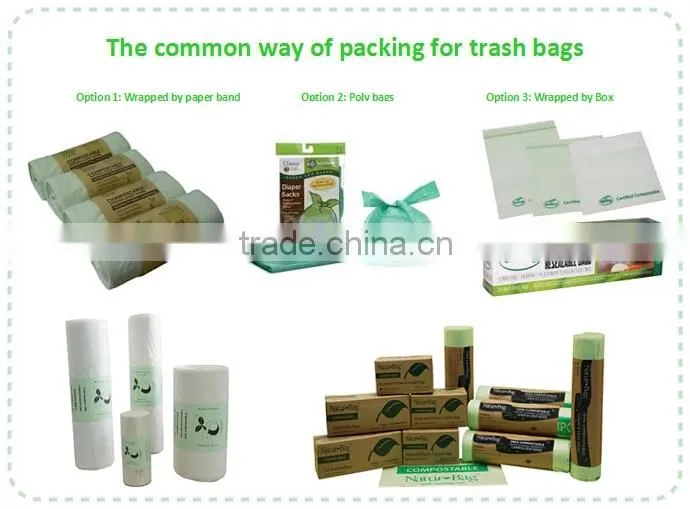 hot sale recycled and degradable big black pe garbage bag