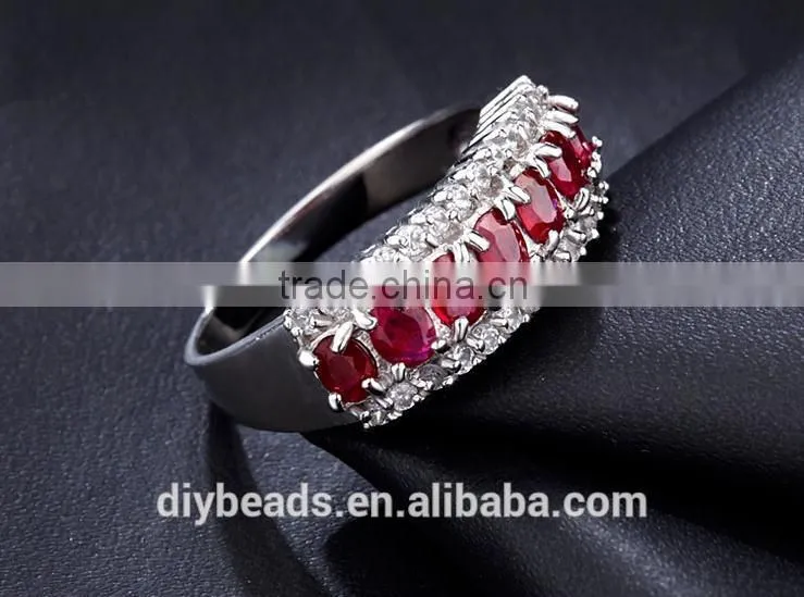 925 sterling silver and Ruby jewelry ring for wedding party women
