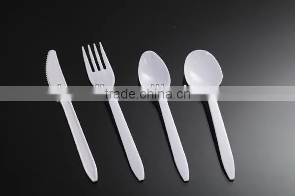 ecofriendly silver tableware plastic knife fork spoon