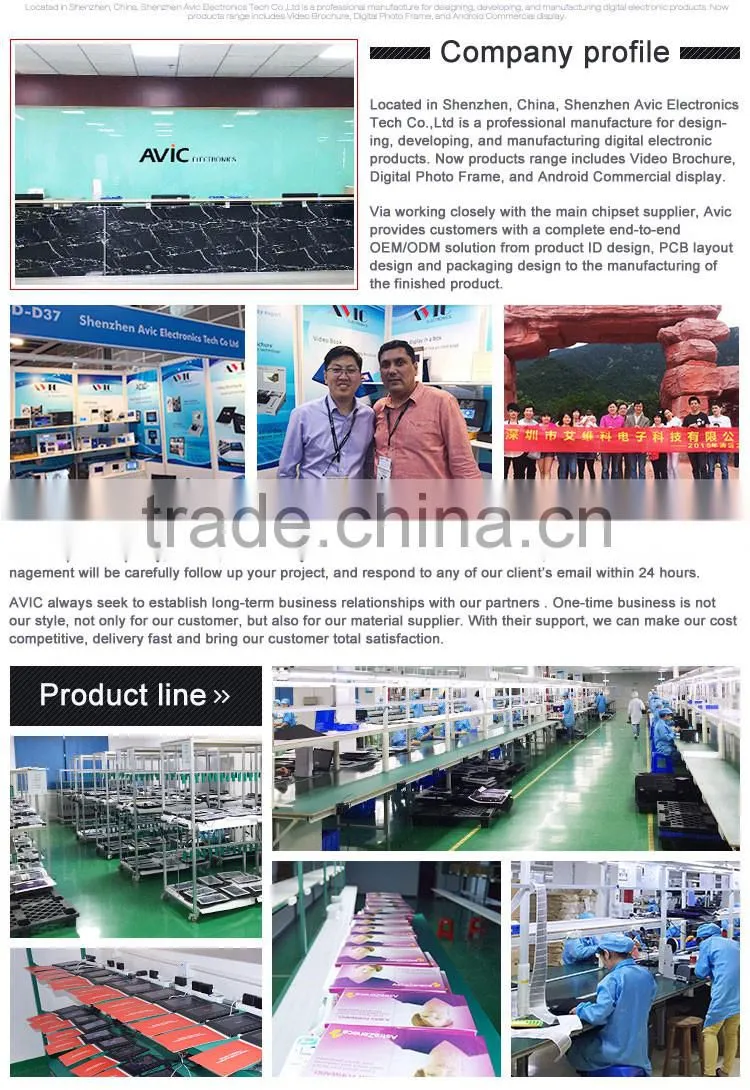 Hot selling Birthday tft lcd video brochure car