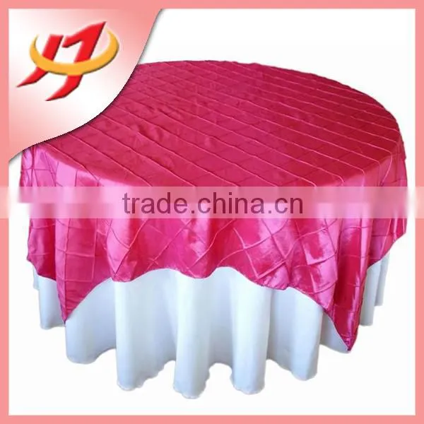 Round Hotel satin tablecloth and overlay, Banquet table cover