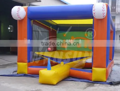 Hot sale pvc tarpaulin inflatable baseball court,inflatable baseball bat from china