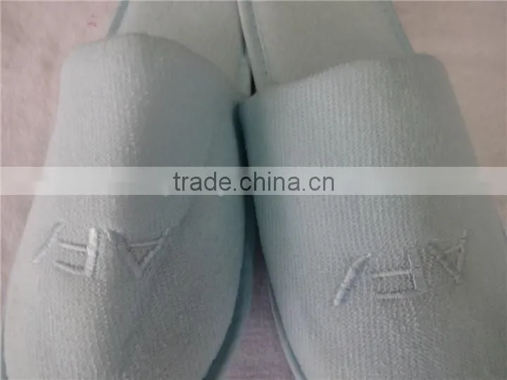 Polpular custom close toe personalized monogram hotel slippers