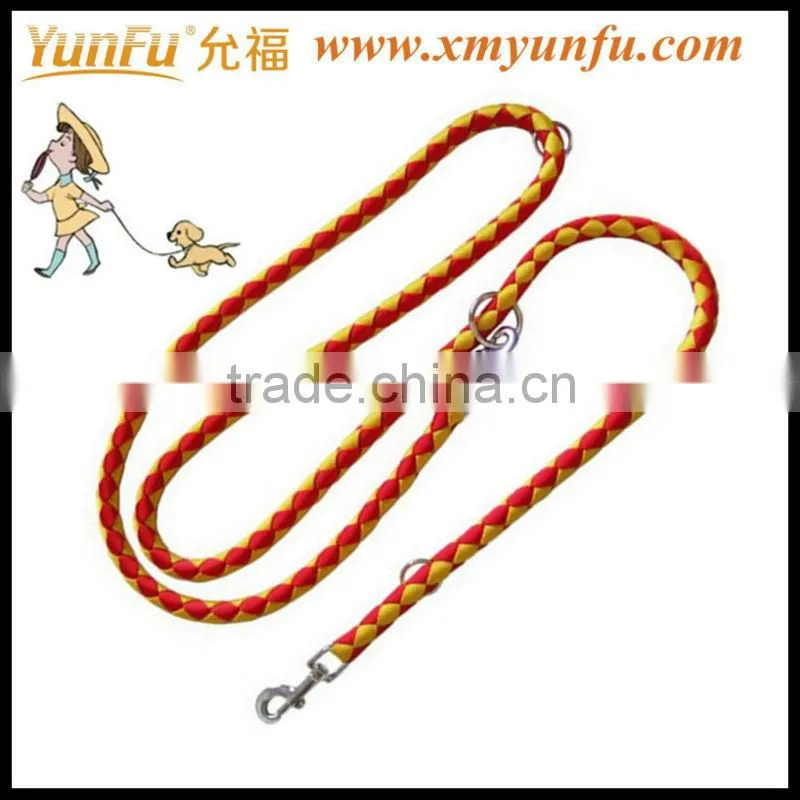 Colored weaving braided nylon rope dog leash