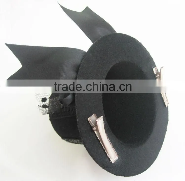 MYLOVE black bow fascinator with clips hair ornaments wholesale MLGM047