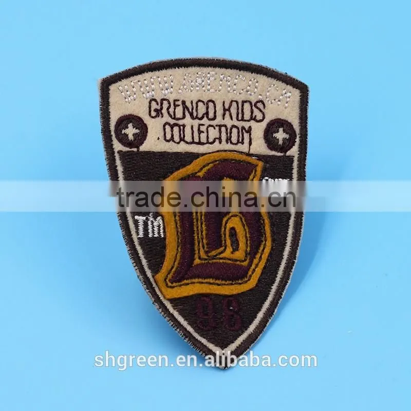 Sleeve embroidery patch emblem with embossed effect