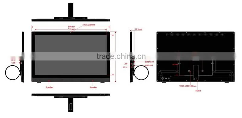 24 Inch Capacitive Touch Screen Android Digital Photo Frame