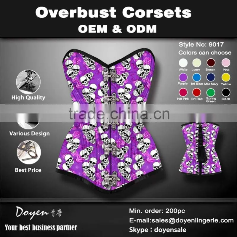 overbust gothic steampunk waist training elastic corsets sale cheap