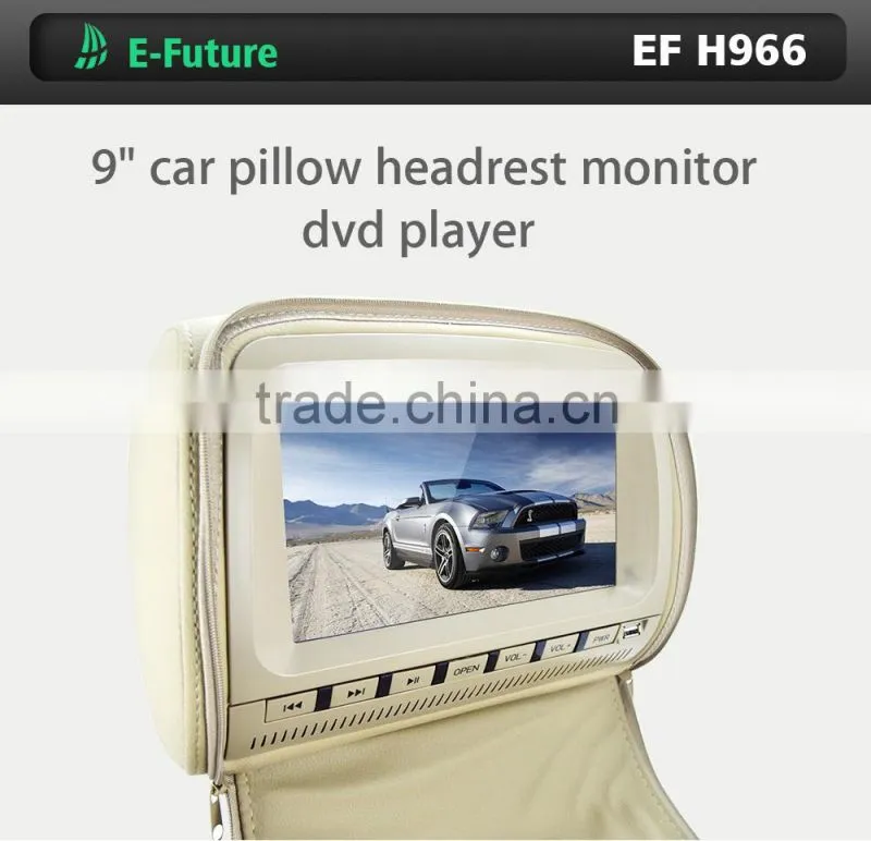 9inch TFT LCD headrest car monitor, car headrest monitor head rest car screen