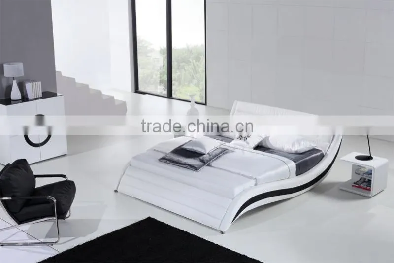 New luxury queen size genuine cover sofa bed leather DS-1029
