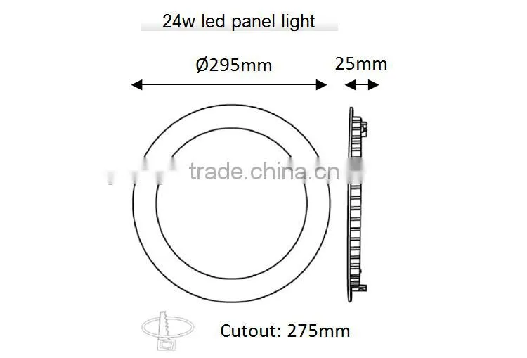 24w led flat panel lighting / 5700k/6500k panel led light / Ceiling wall lamp