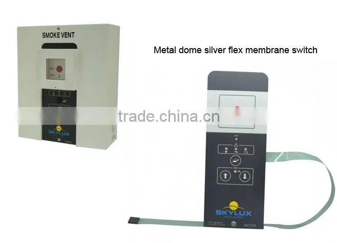 Led intergrated membrane switch / board with technical support for smoke vent