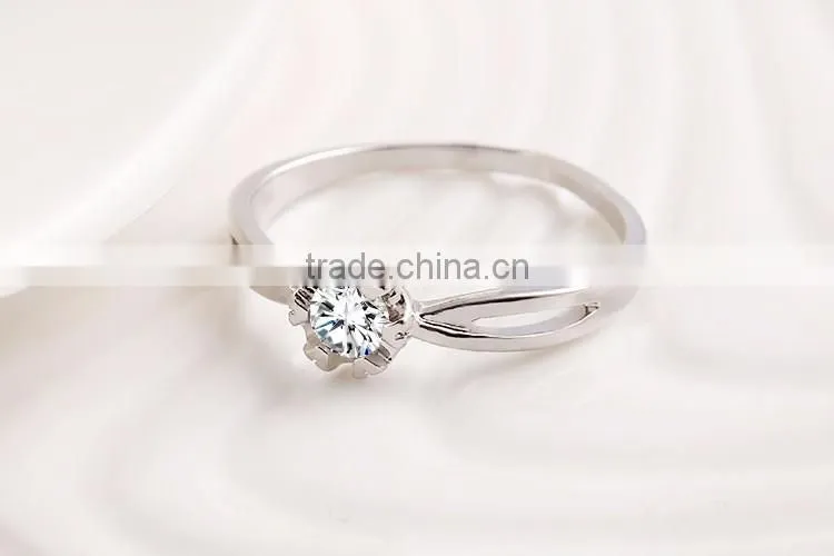 Lucury plating new fashion wedding diamond platinum rings