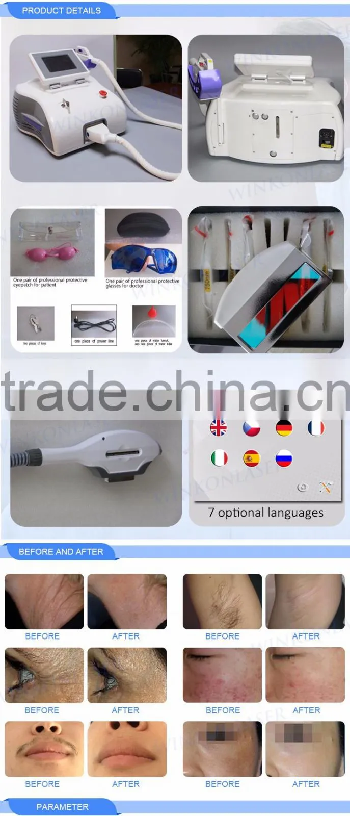New arrival hot selling CE & FDA approved korea ipl machine for hair removal