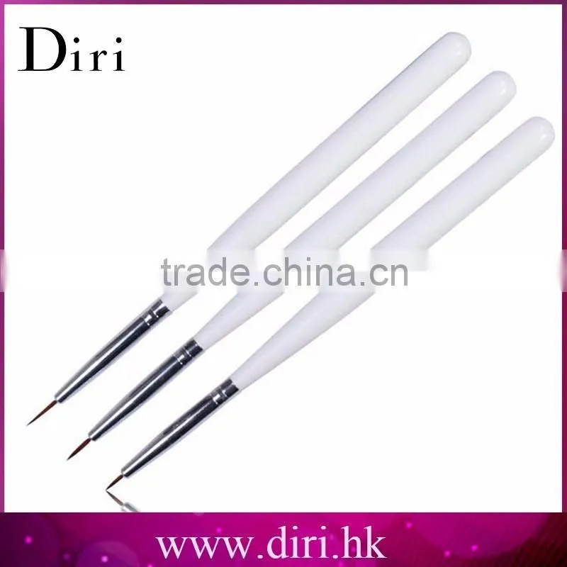 3 sizes/set Red Soft and Professional Nail Brush Kit Set