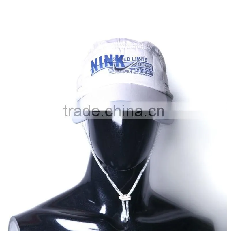 Hottest sell fashionable fishing product white peaked cap for outdoor sport