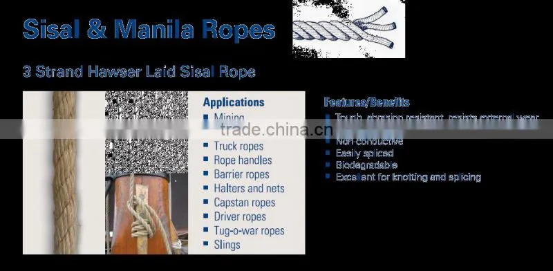 XLROPE Natural Fiber Rope Manila Rope Sisal Rope
