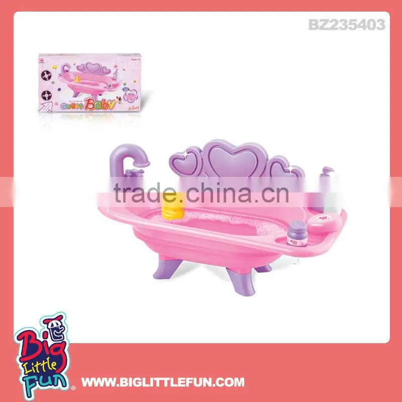 Plastic mini toy doll house furniture bathroom toy