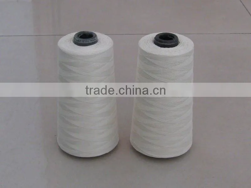 Heat resistant fiberglass sewing thread with ptfe/teflon coating