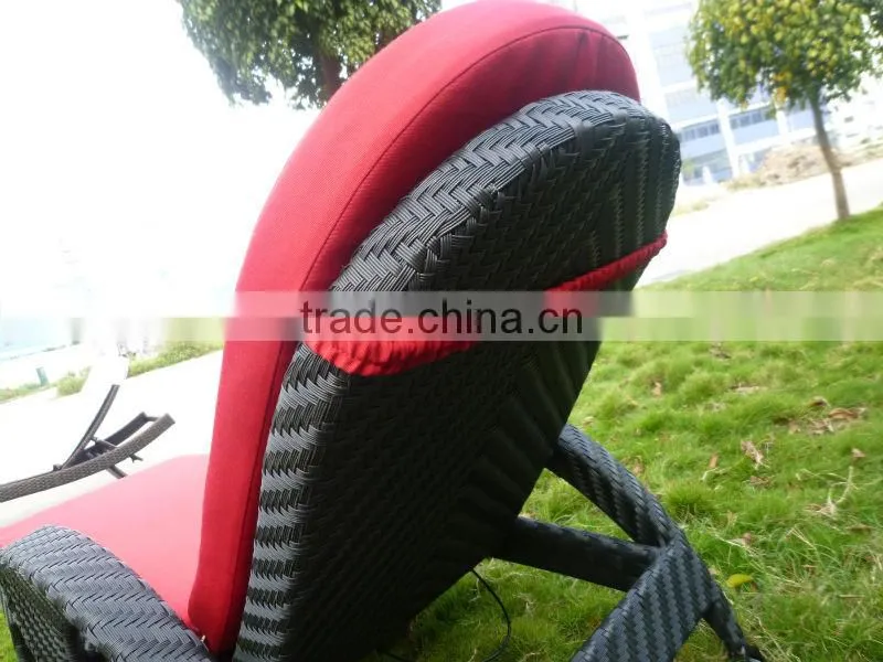 A - patio rattan furniture stylish rattan chaise lounger beach lounger 2063L