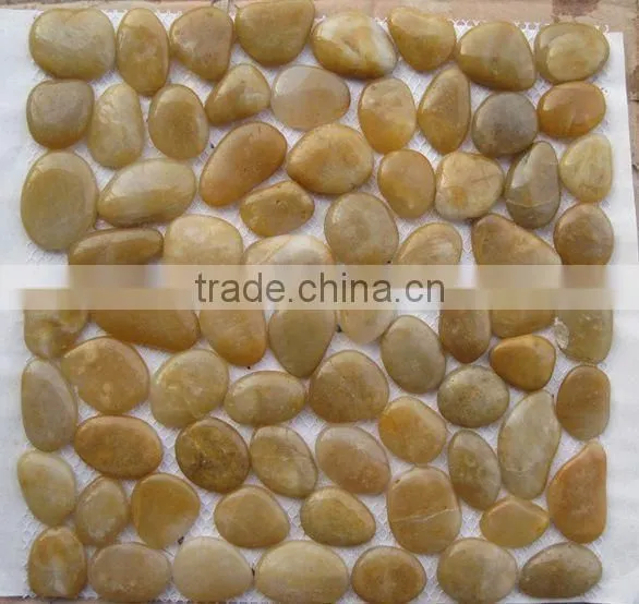 Yellow Stone Pebble Flooring Shower Floor Pebble Tile