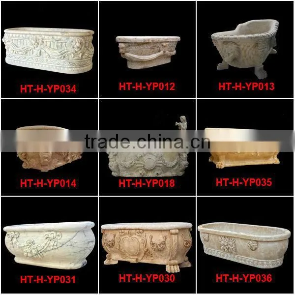 Natural Stone Freestanding Oval Bathtub for Sale