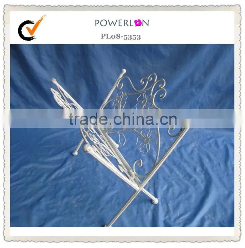 Elegant wrought iron wire book rack price