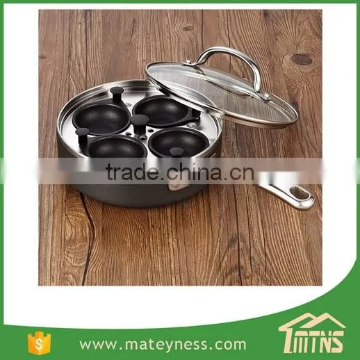4-Cup Nonstick Aluminum Alloy Egg Poacher Pan