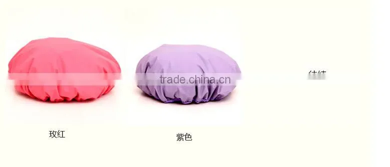 Q090 Pe+ microfiber cute Home Furnishing Waterproof Shower cap