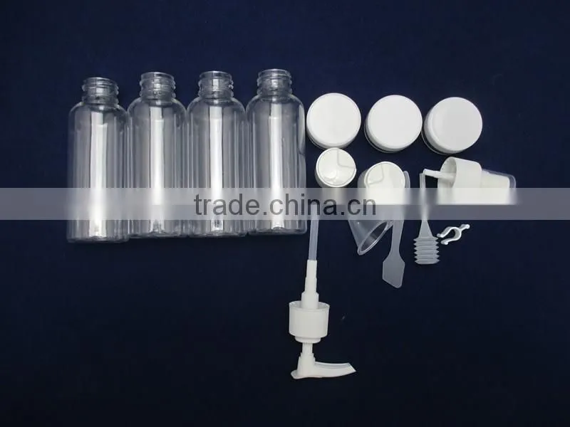 10pcs traveling bottle sets transparent bottle sets for women