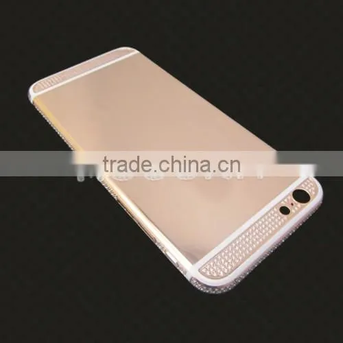 For iPhone 6/6plus 24K Gold / Rose Gold Housing diamond For Iphone6 4.7 inch/for iphone 6 rose gold housing