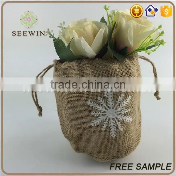 100% burlap drawstring cheap jute bags