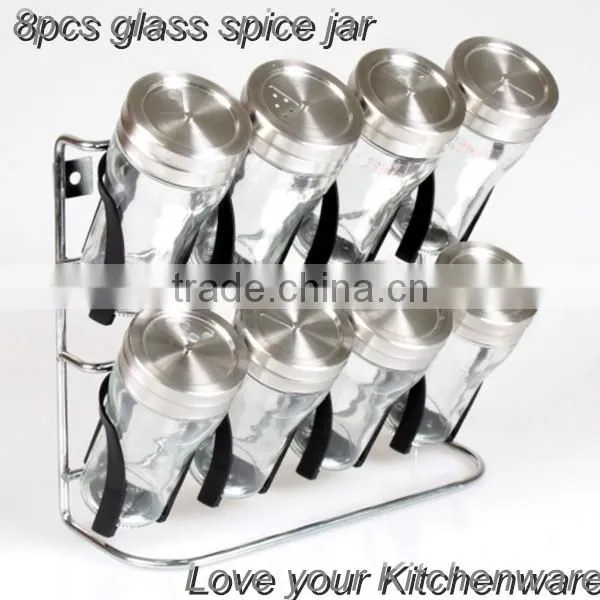 6pcs torch glass spice jar