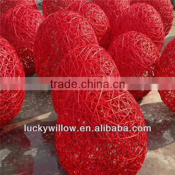 Pretty hanging decorative willow ball with light