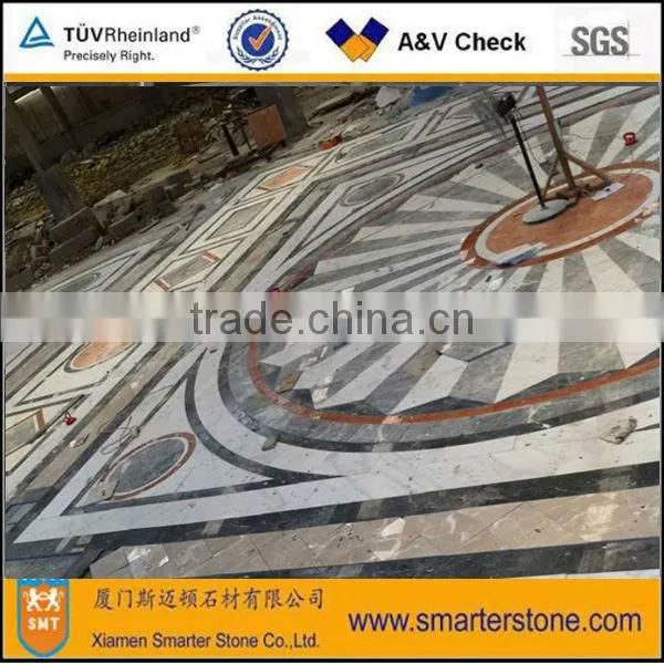 Water jet marble medallion