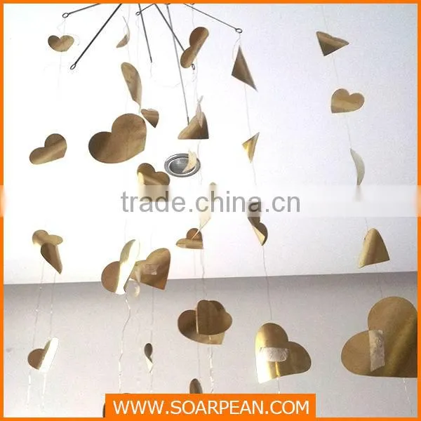 customized metal love heart for wall hanging