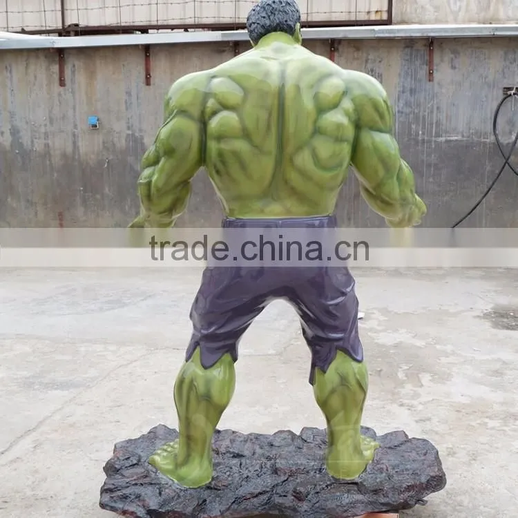 outdoor decoration resin craft fiberglass a grandezza naturale hulk statua