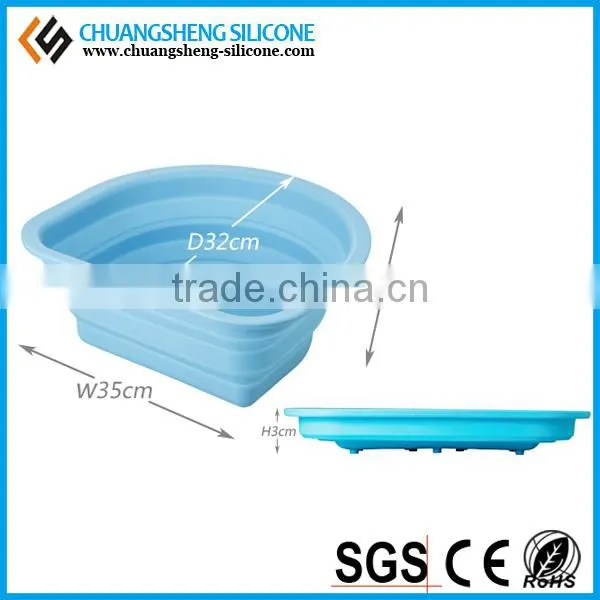 Silicone fruit container, folding washing basin