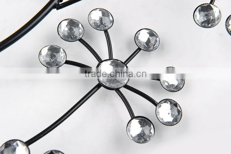 2015 china factory modern luxury tree design iron art quartz wall clock