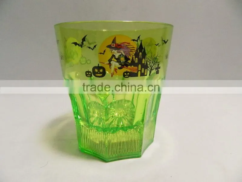 Hot sales new design plastic led flashing halloween decor with halloween cup