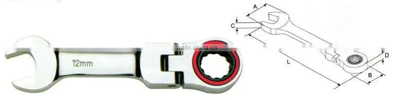 Stubby 16PCS Teeth Ratchet Handle Wrench Set