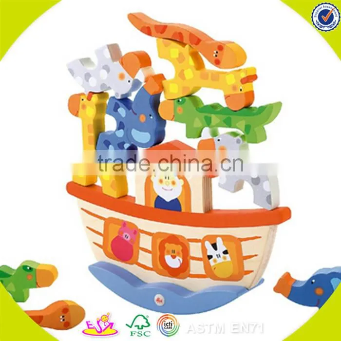 Wholesale hot wooden balance blocks toy for baby brain training wooden balance blocks toy W11F007
