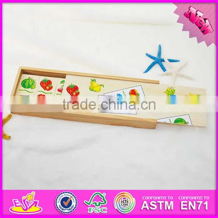 2016 top fashion educational wooden children domino game WJ277620