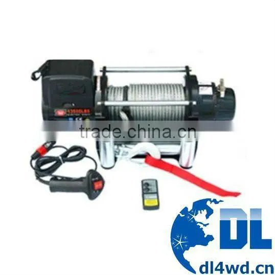 Wireless remote control 12v car winches series wound motor 4x4 electric winch