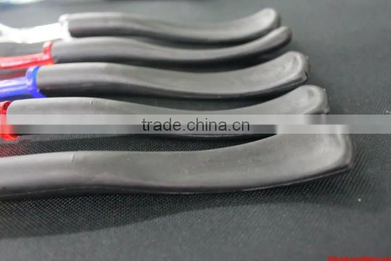 Colorful plastic salad spoon and fork set
